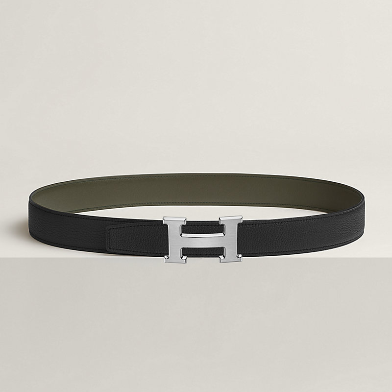 H belt buckle & Reversible leather strap 32 mm