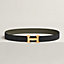 View: , H belt buckle & Reversible leather strap 32 mm