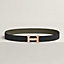 View: , H belt buckle & Reversible leather strap 32 mm