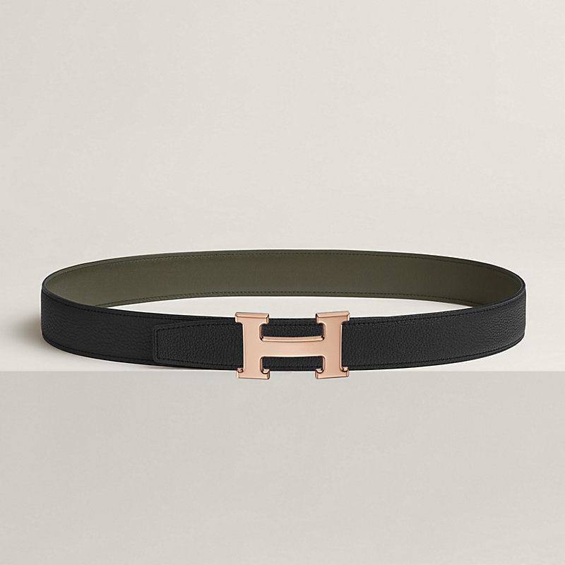 H belt buckle & Reversible leather strap 32 mm