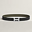 View: , H belt buckle & Reversible leather strap 32 mm