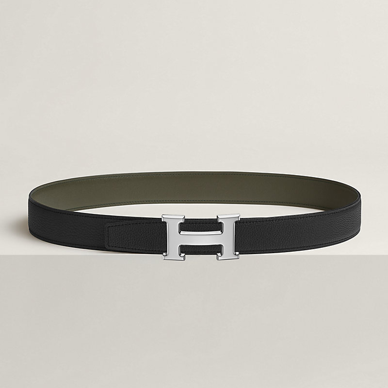 H belt buckle & Reversible leather strap 32 mm