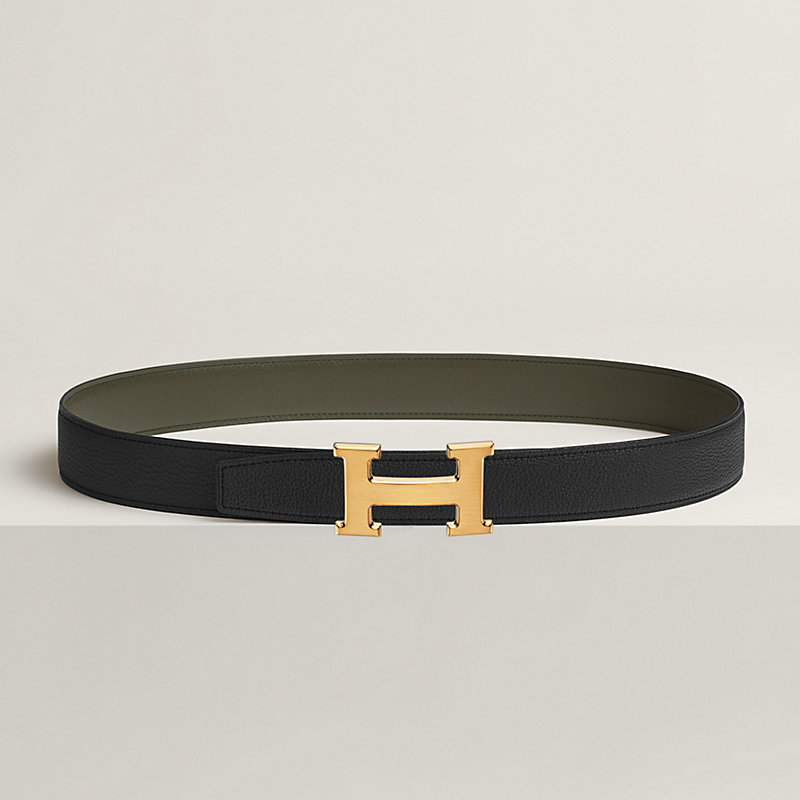 H belt buckle & Reversible leather strap 32 mm