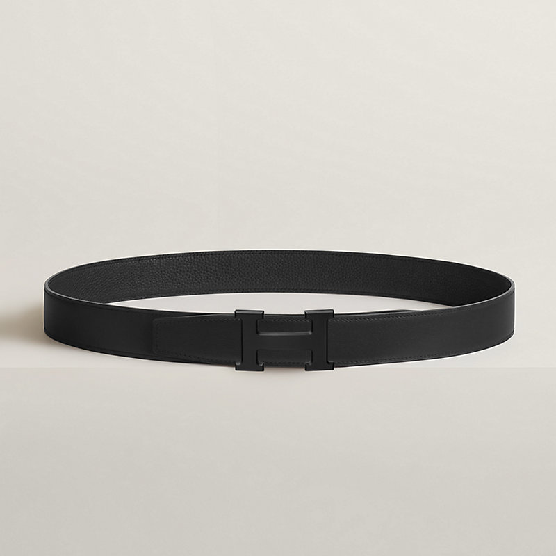 H belt buckle & Reversible leather strap 32 mm