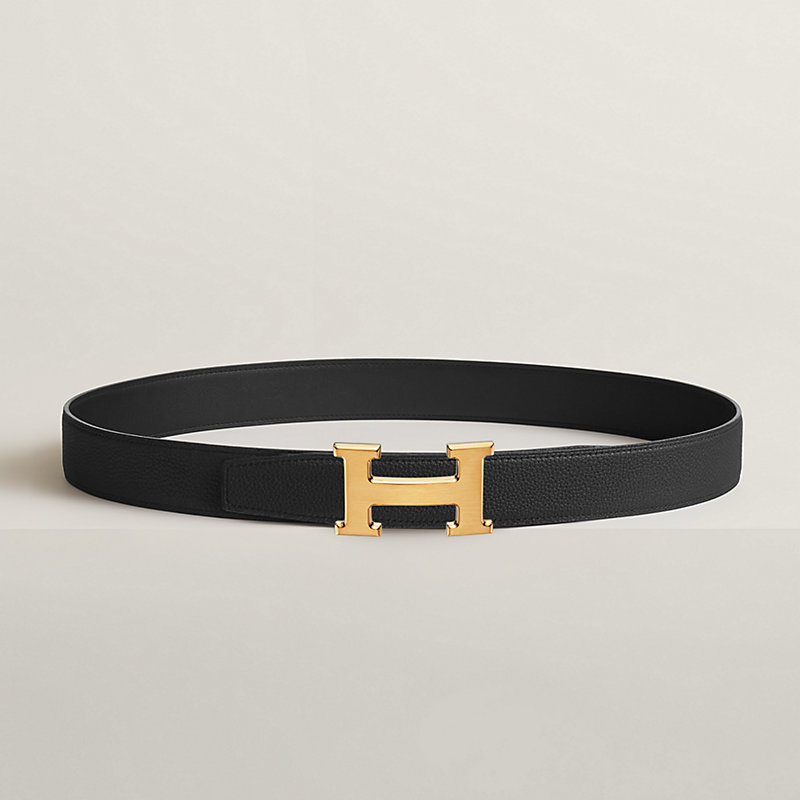 H belt buckle & Reversible leather strap 32 mm