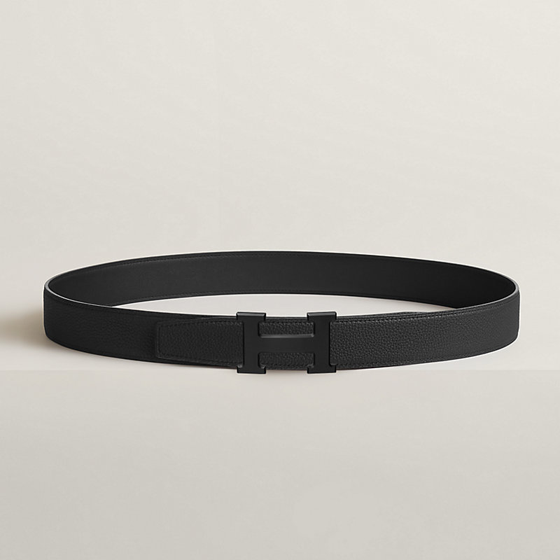 H belt buckle & Reversible leather strap 32 mm