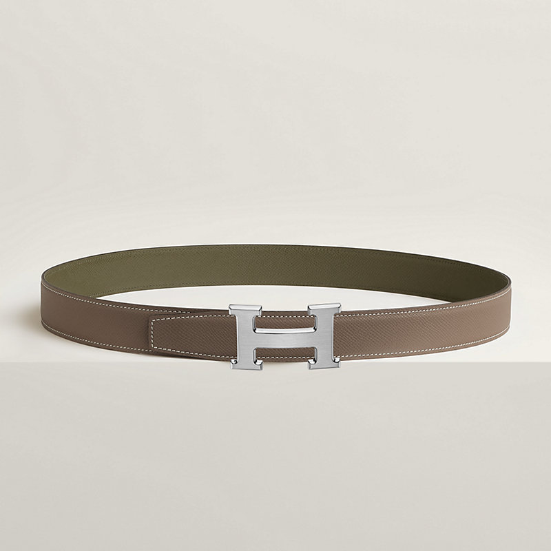 H belt buckle & Reversible leather strap 32 mm