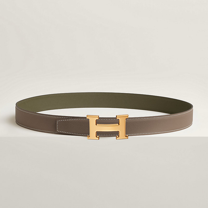 H belt buckle & Reversible leather strap 32 mm
