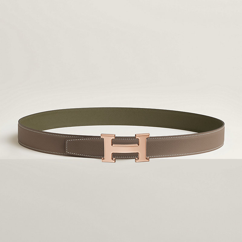 H belt buckle & Reversible leather strap 32 mm