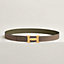 View: , H belt buckle & Reversible leather strap 32 mm