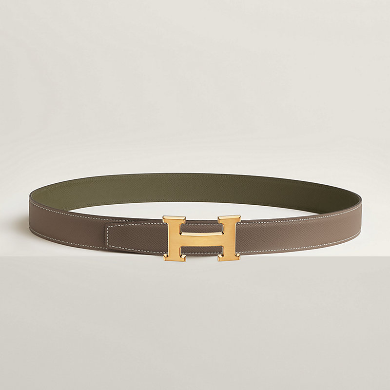 H belt buckle & Reversible leather strap 32 mm