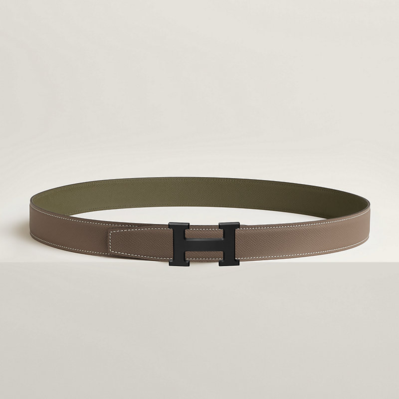 H belt buckle & Reversible leather strap 32 mm