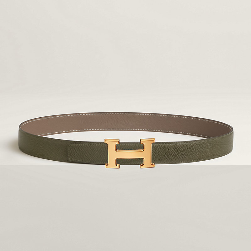 H belt buckle & Reversible leather strap 32 mm