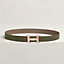 View: , H belt buckle & Reversible leather strap 32 mm