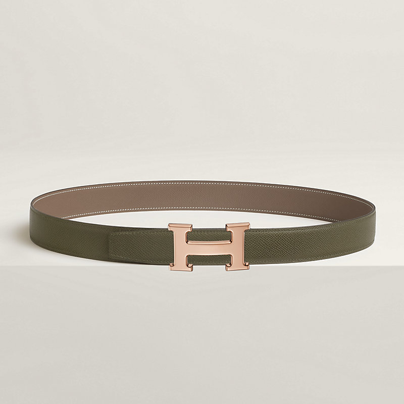 H belt buckle & Reversible leather strap 32 mm