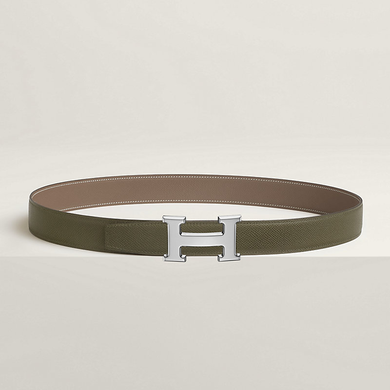 H belt buckle & Reversible leather strap 32 mm