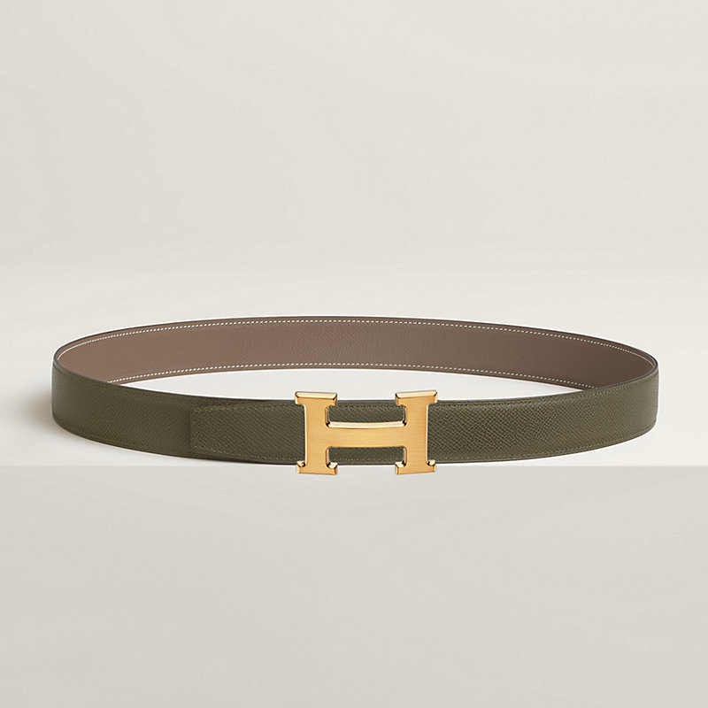 H belt buckle & Reversible leather strap 32 mm