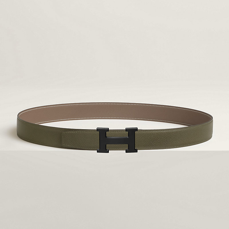 H belt buckle & Reversible leather strap 32 mm