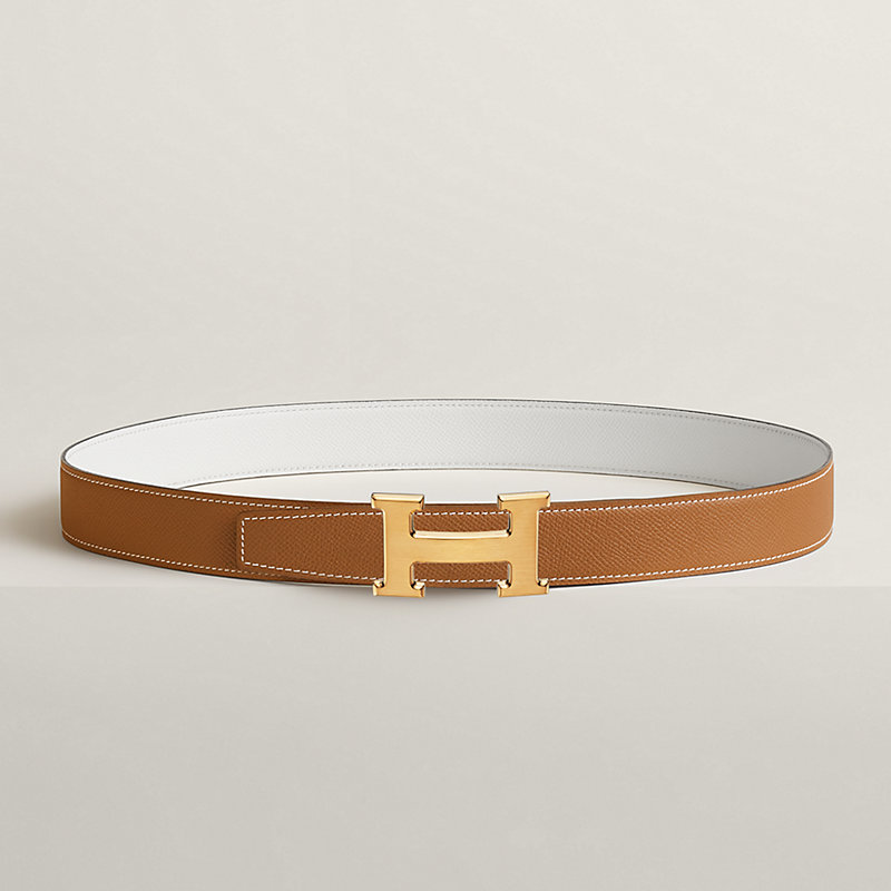 H belt buckle & Reversible leather strap 32 mm