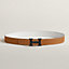 View: , H belt buckle & Reversible leather strap 32 mm