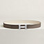 H belt buckle & Reversible leather strap 32 mm, view 1 of 4