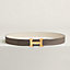 H belt buckle & Reversible leather strap 32 mm, view 1 of 4