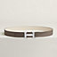 H belt buckle & Reversible leather strap 32 mm, view 1 of 4