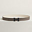 H belt buckle & Reversible leather strap 32 mm, view 1 of 3