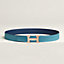 H belt buckle & Reversible leather strap 32 mm, view 1 of 4
