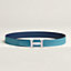 View: , H belt buckle & Reversible leather strap 32 mm