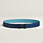 H belt buckle & Reversible leather strap 32 mm, view 2 of 3