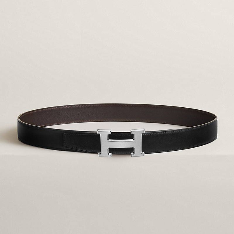 H belt buckle & Reversible leather strap 32 mm