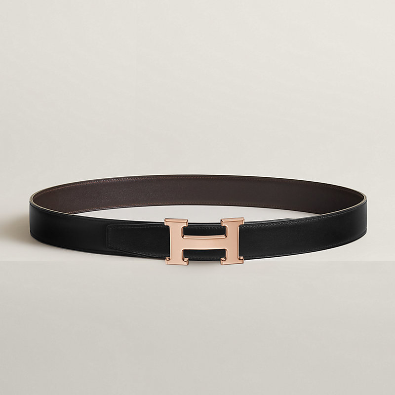 H belt buckle & Reversible leather strap 32 mm