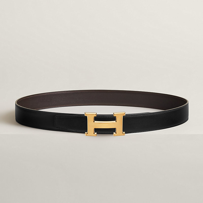 H belt buckle & Reversible leather strap 32 mm