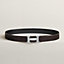 View: , H belt buckle & Reversible leather strap 32 mm