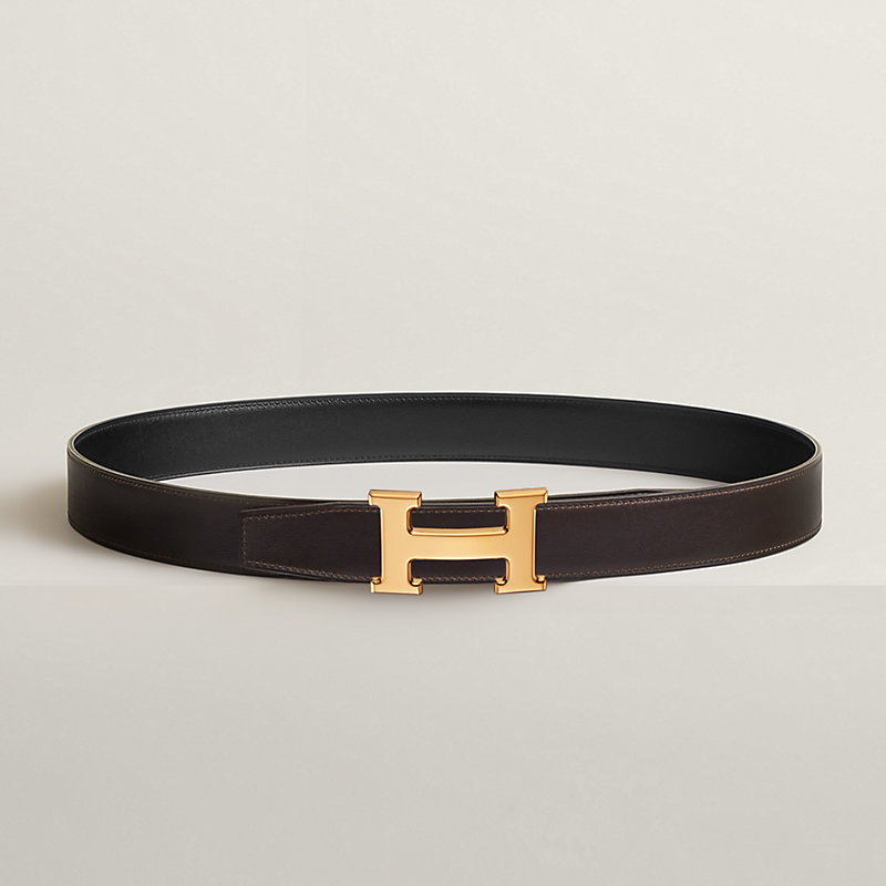 H belt buckle & Reversible leather strap 32 mm