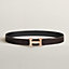 View: , H belt buckle & Reversible leather strap 32 mm