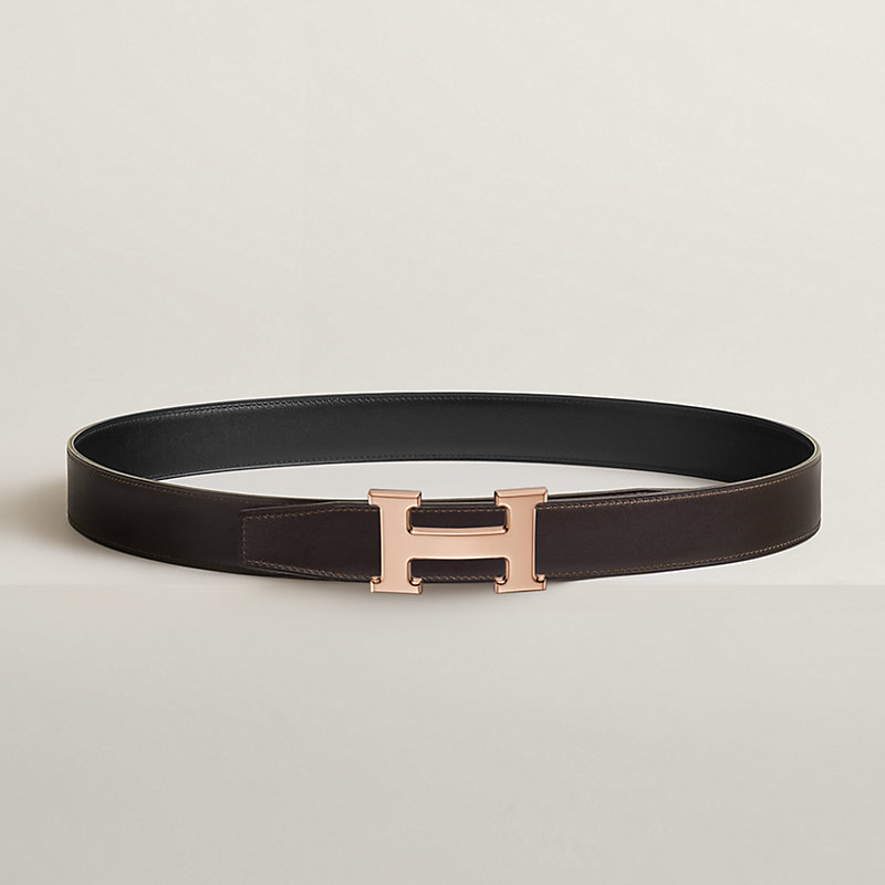H belt buckle & Reversible leather strap 32 mm