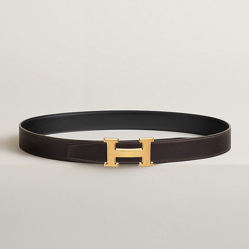 H belt buckle & Reversible leather strap 32 mm