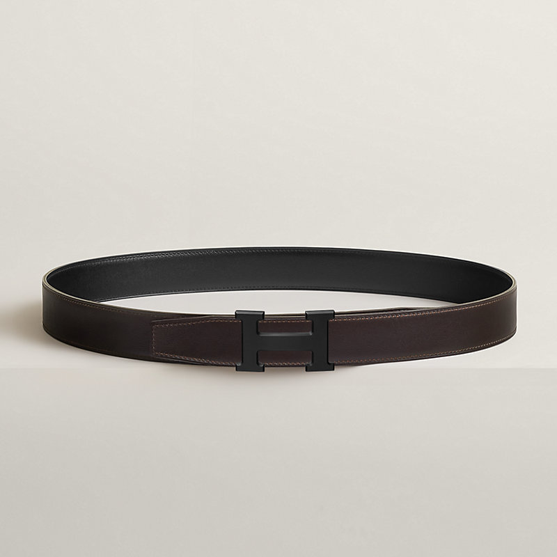 H belt buckle & Reversible leather strap 32 mm