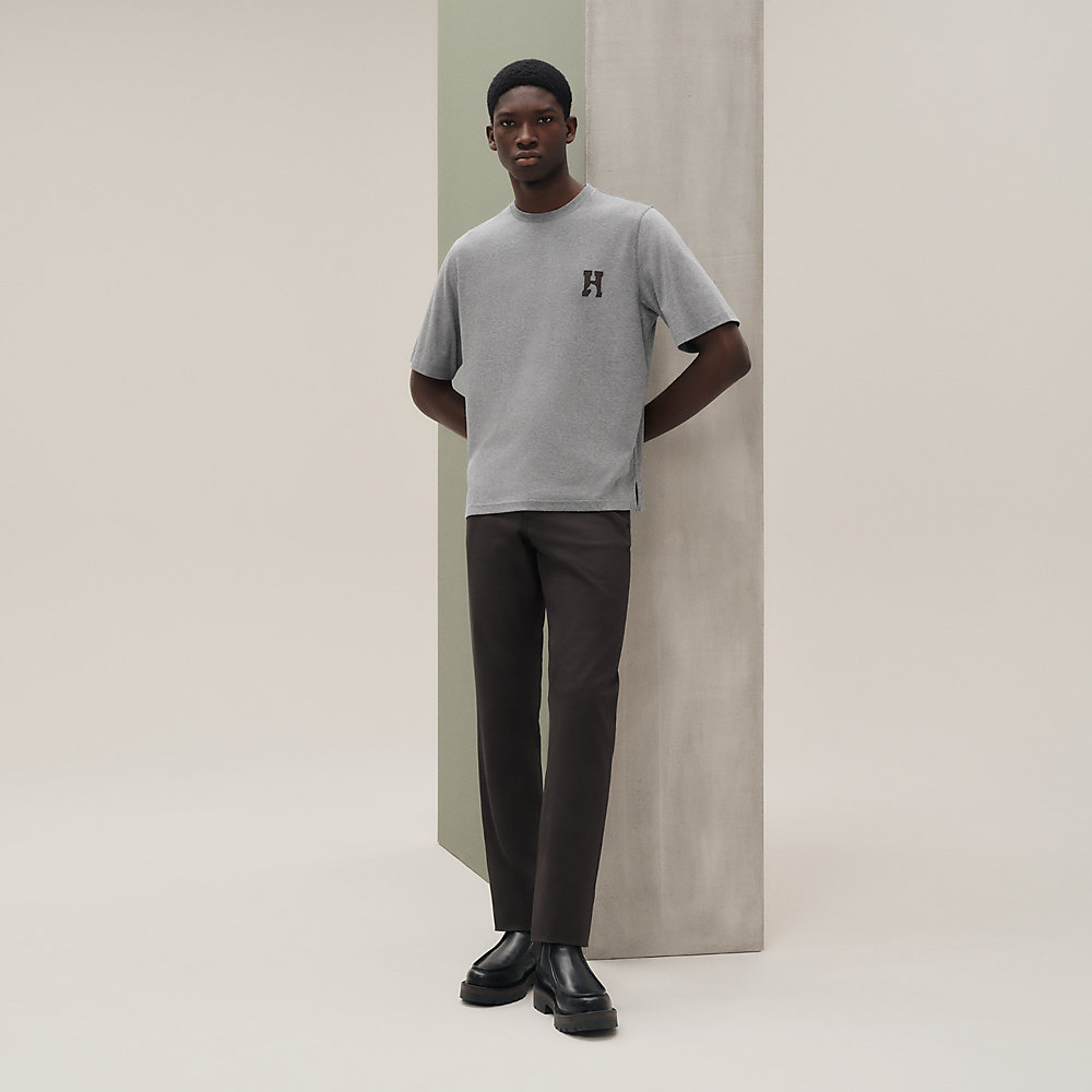 【さりげないHが粋】HERMES メンズTシャツ “H'Cheval”セラドン H'Cheval