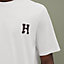 View: Worn, "H'Cheval" t-shirt with leather detail