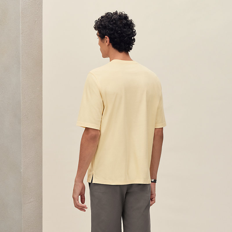 "H'Cheval" t-shirt with leather detail