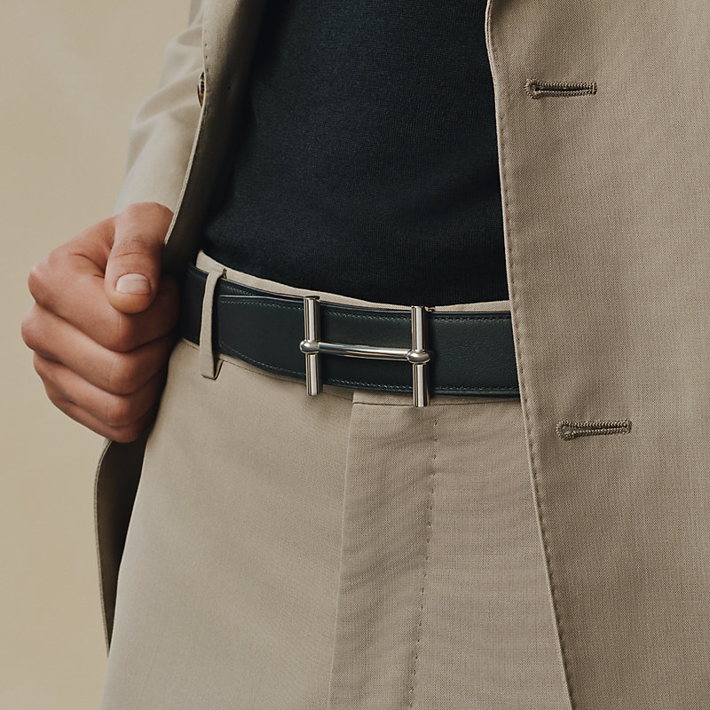 H d'Ancre belt buckle & Reversible leather strap 32&nbsp;mm