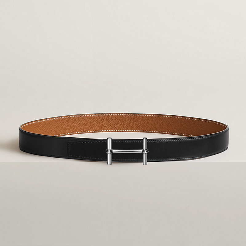 H d'Ancre belt buckle & Reversible leather strap 32 mm