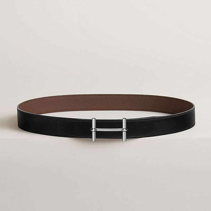 H d'Ancre belt buckle & Reversible leather strap 32 mm