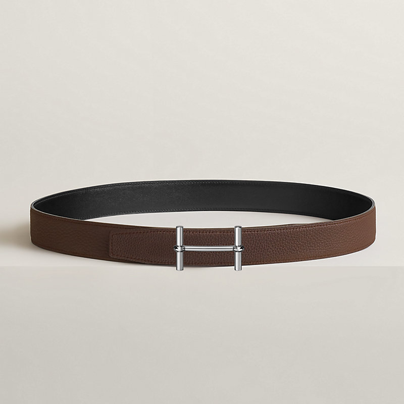 H d'Ancre belt buckle & Reversible leather strap 32 mm
