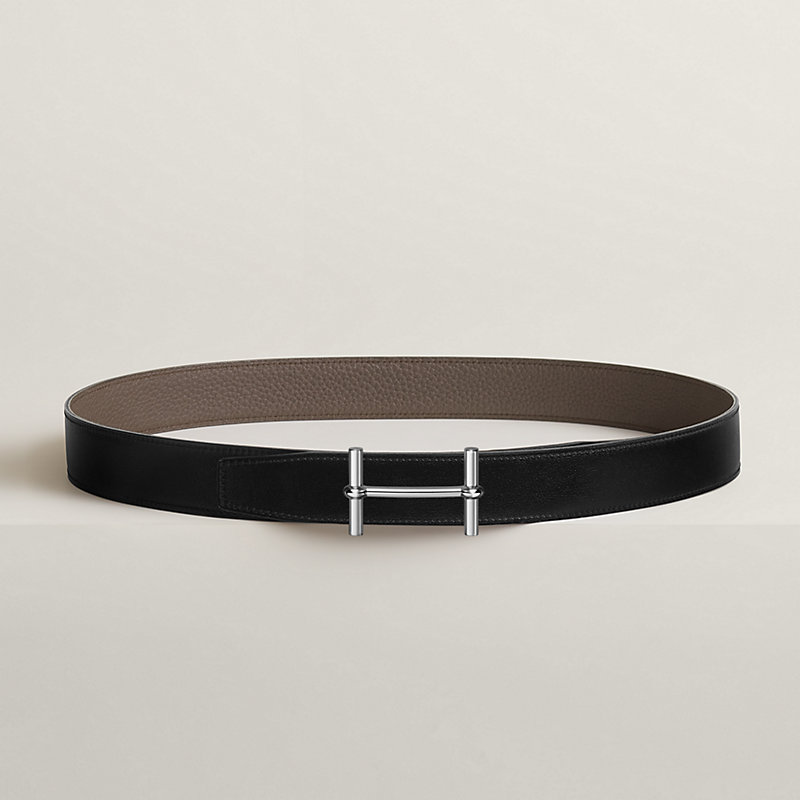 H d'Ancre belt buckle & Reversible leather strap 32 mm