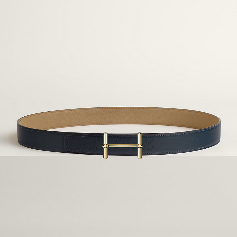 H d'Ancre belt buckle & Reversible leather strap 32 mm