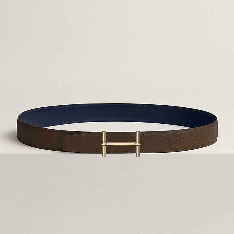 H d'Ancre belt buckle & Reversible leather strap 32 mm